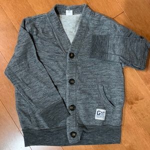 Grey sweatshirt cardigan. Baby Gap, size 5T.